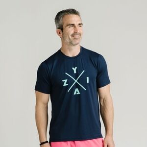 NWT Zyia Men's Navy & Aquamarine ZYIA-X Jersey T Size L